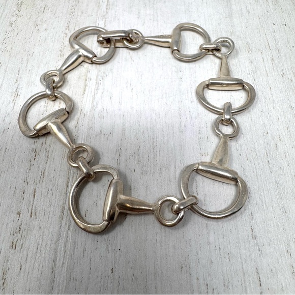 Sterling silver horsebit bracelet, made in Mexico, vintage - Picture 4 of 9